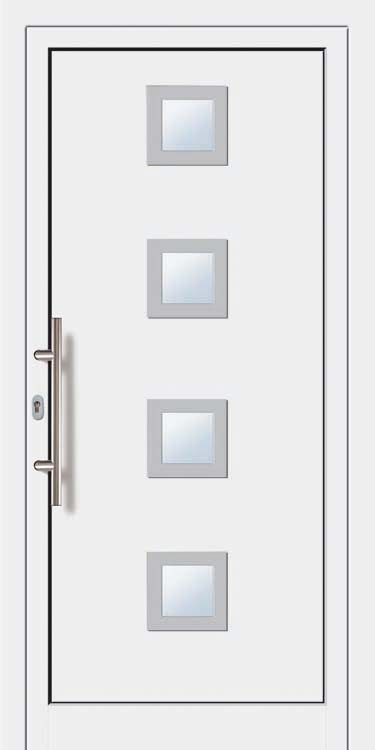 Porte extérieure alu blanche/blanche L 980 x H 2080 G Yoana