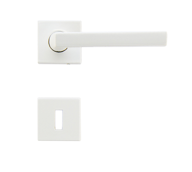 Poignée de porte blanc Erice 14cm