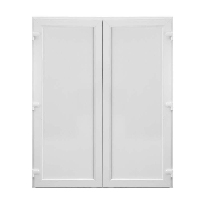 Porte extérieure pvc noire/blanche double 1800X2100 mm panneau plein D