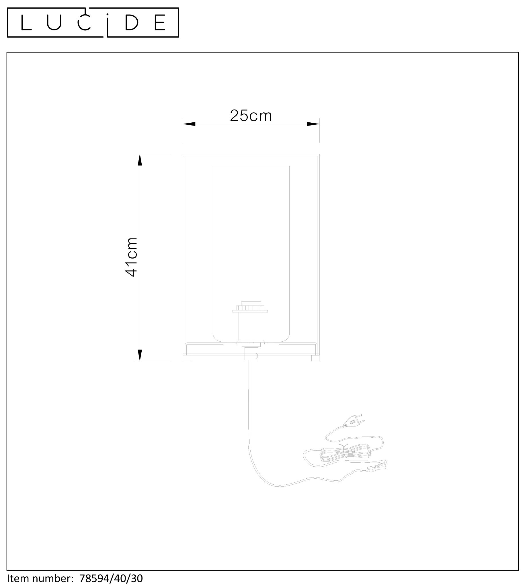 DOUNIA Tafellamp E27/40W H 41cm Mat Zwart / smok