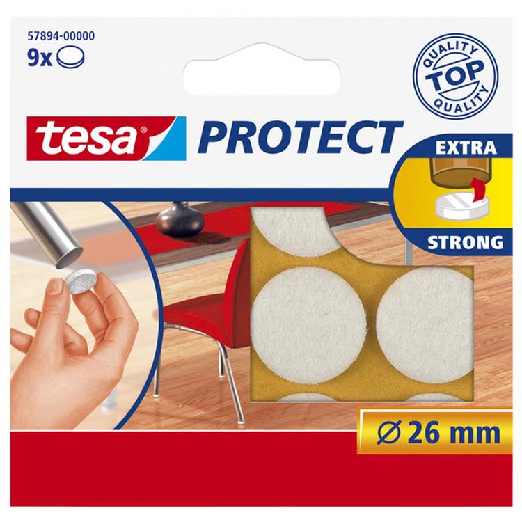 Feutre de protection Tesa rond blanc 26mm
