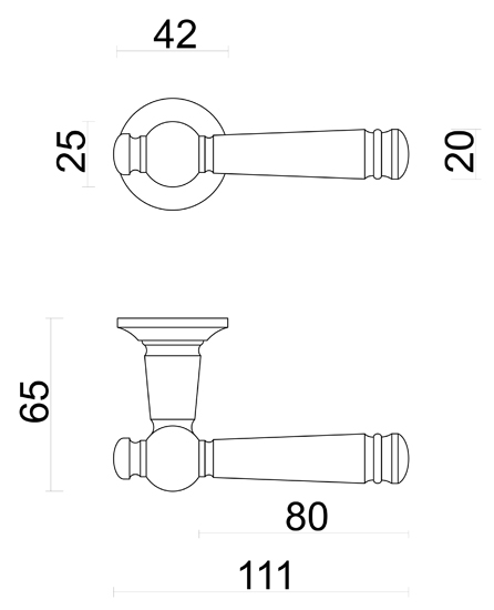 Poignée de porte inox plus Andria 11cm