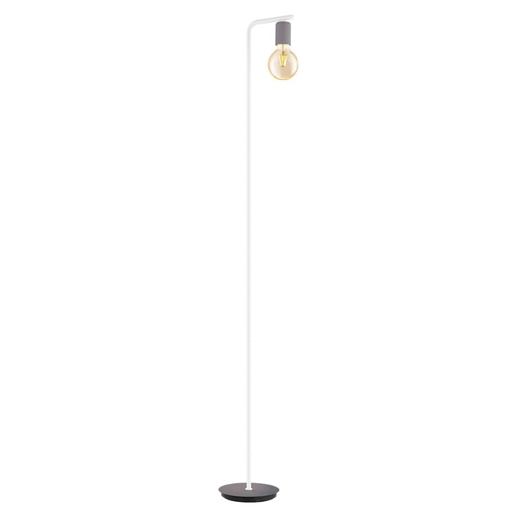 Lampadaire gris clair/blanc h150cm excl lampe LED possible