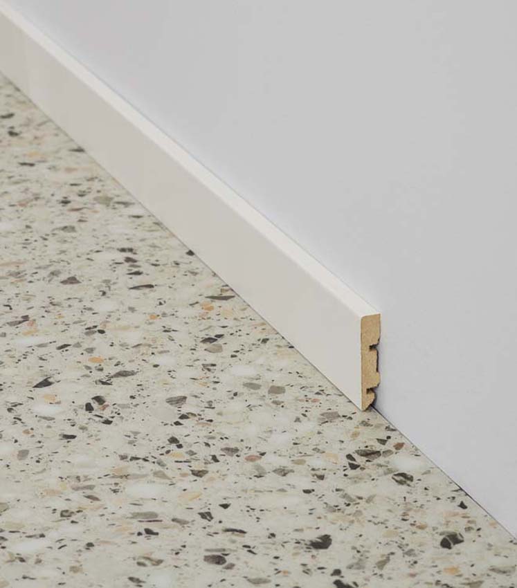 Plinthe mdf blanc 60x12x2400 mm