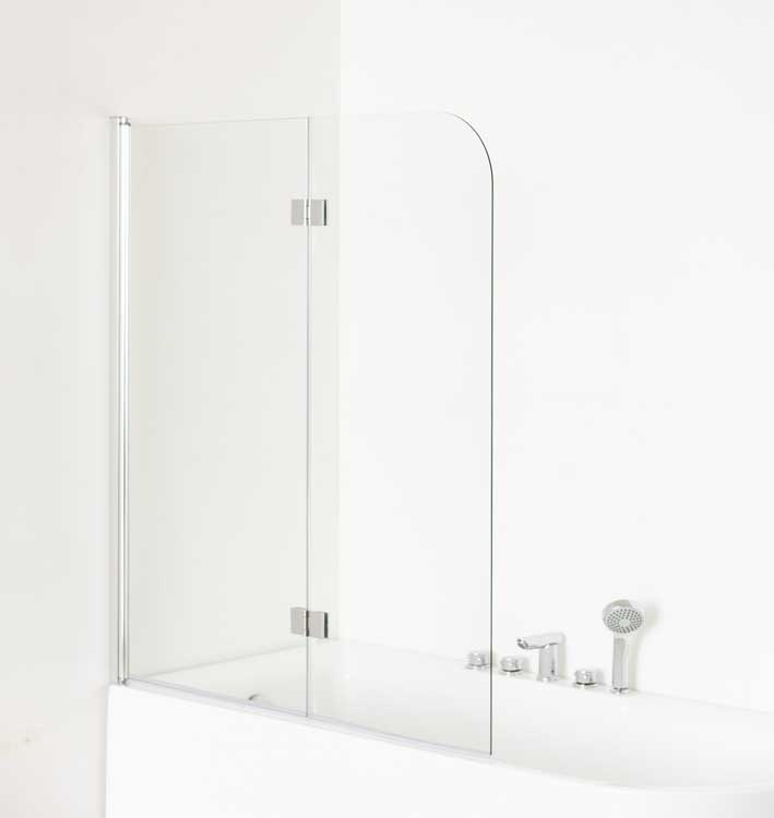 Paroi de baignoire Asher 130x120cm chrome