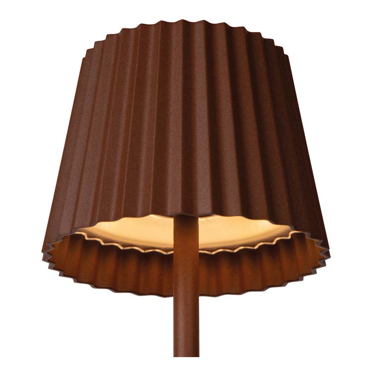 JUSTINE - Lampe de table Extérieur - LED Dim. - 1x2W 2700K - IP54 - 3 StepDim - Rouille