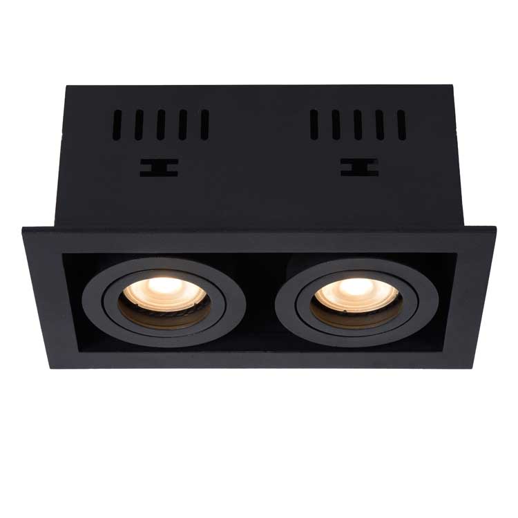 Lucide CHIMNEY - Spot encastrable - GU10 - Noir