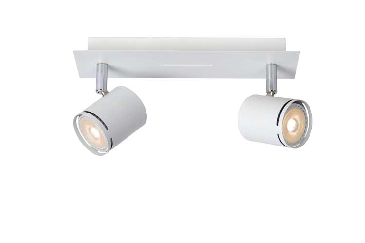 Lucide RILOU - Plafondspot - LED Dimb. - GU10 - 2x5W 3000K - Wit