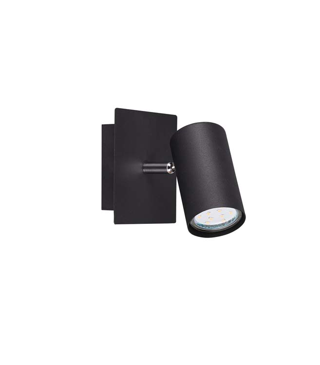 Spot en applique noir mate excl lampe LED possible 1 spot