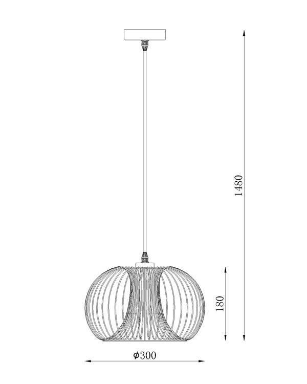 Lucide VINTI - Suspension - Ø 30 cm - E27 - Cuivre