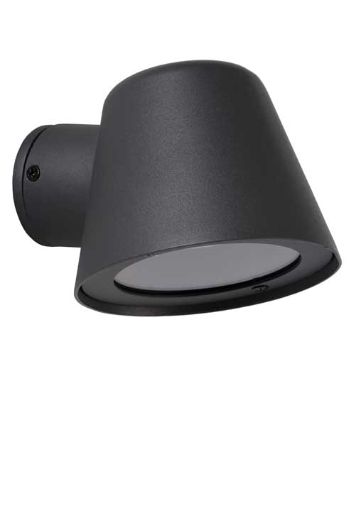 Lucide DINGO-LED - Applique murale Extérieur - LED Dim. - GU10 - 1x5W 3000K - IP44 - Anthracite