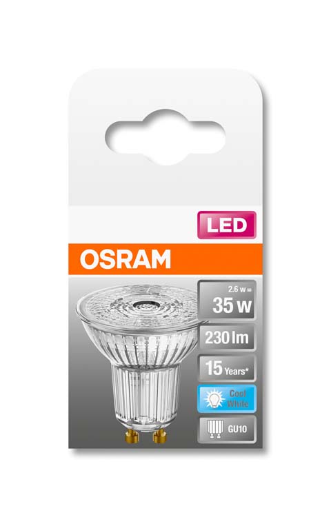 LED lamp star PAR16 GU10 2.6W koud wit