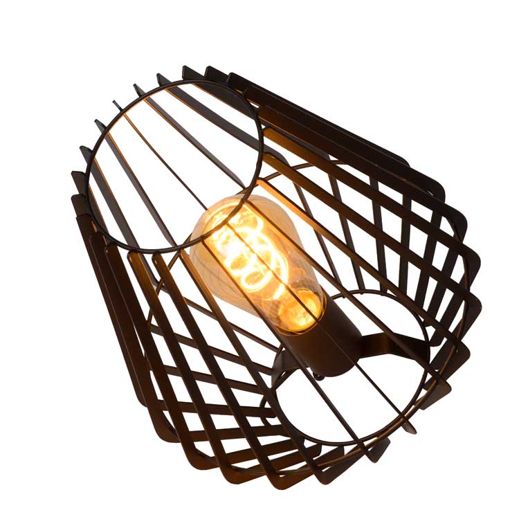 Lucide REDA - Lampe de table - E27 - Noir