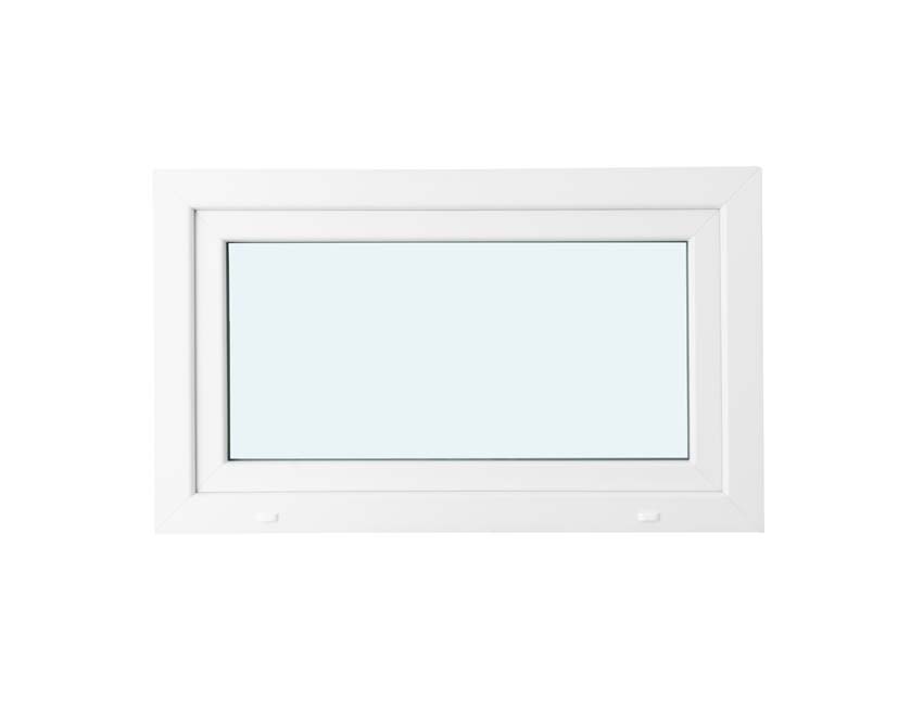 1-VAN oscillo-battant pvc blanc budget verre mat B800XH500 mm droite