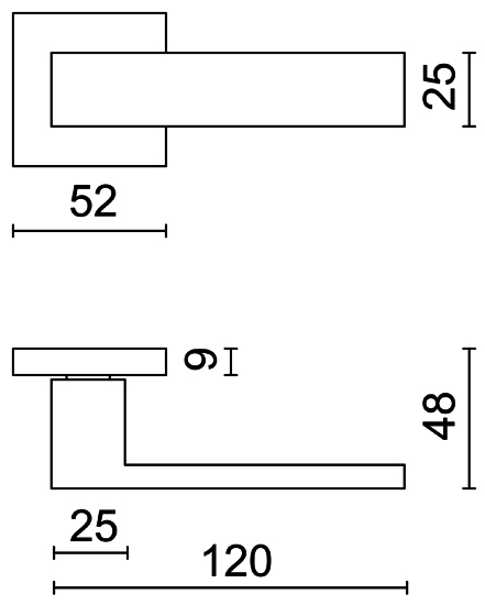 Poignée de porte inox plus Brindisi 1 12cm