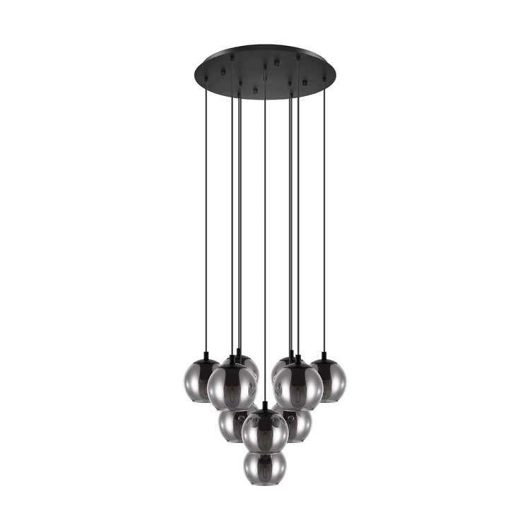 Eglo ARISCANI -  Lampe suspension - E27 - 10X40W - Noir