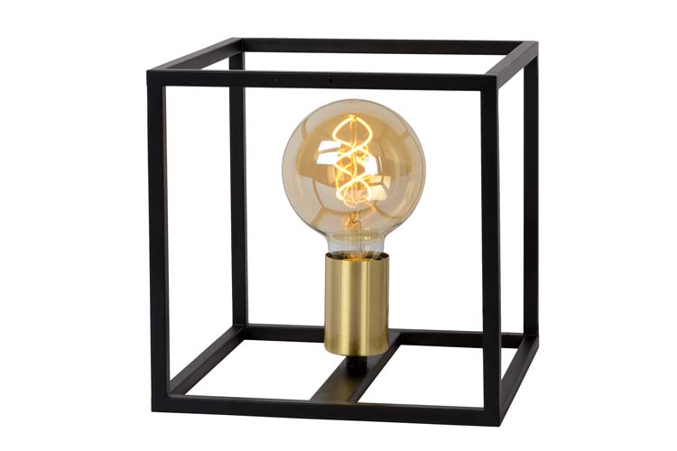 Lampe de table - E27 - Noir/messing