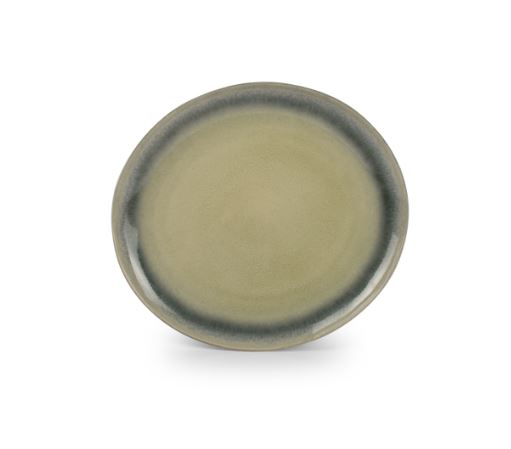 Bord Flint groen/grijs 21.5 cm