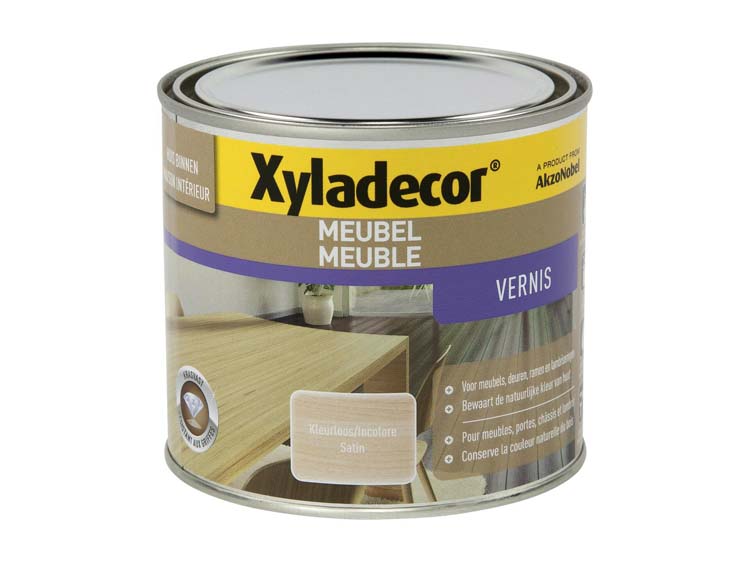 Xyladecor vernis meuble à séchage rapide satin 0,5l incolore