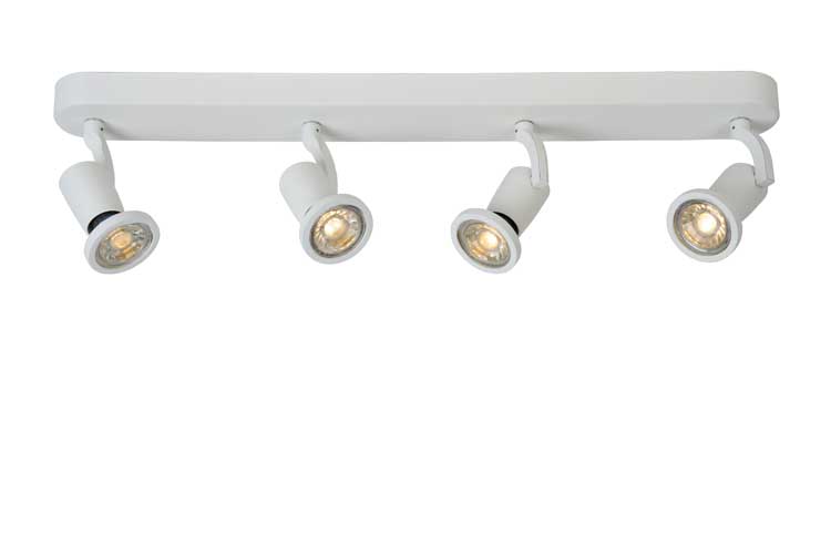 Lucide JASTER-LED - Spot plafond - LED - GU10 - 4x5W 2700K - Blanc