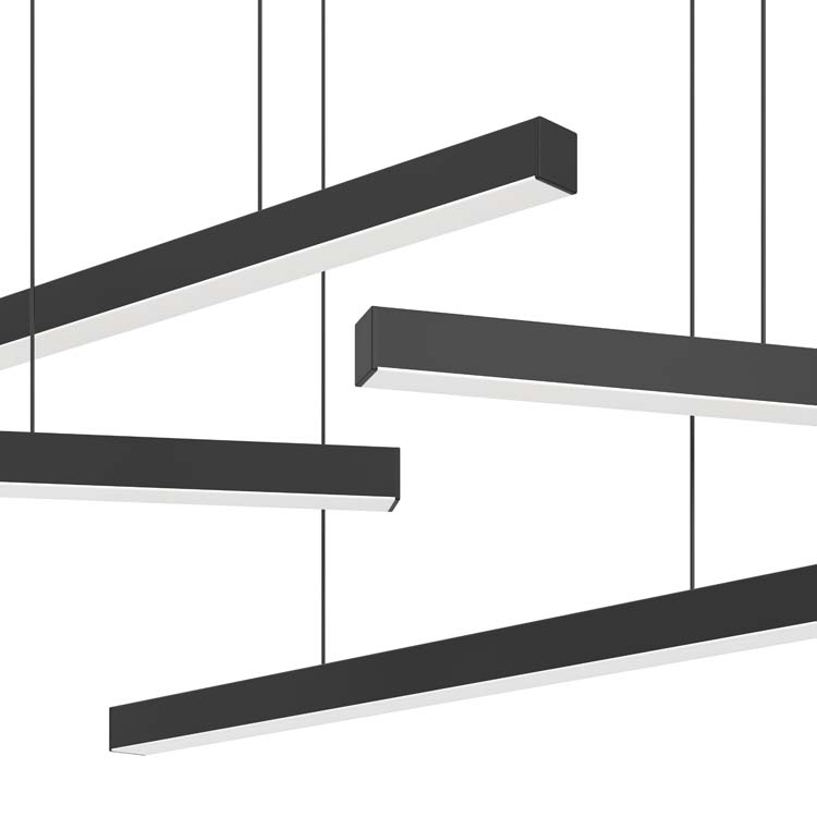 Hanglamp zwart 6 Hangers geïntegreerde led