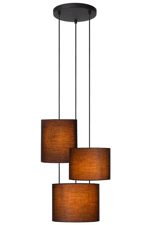 Lucide MAYA - Hanglamp - Ø 46 cm - 3xE27 - Zwart