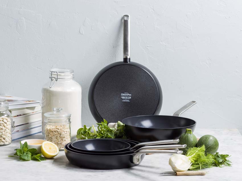 Poêle Wok Greenpan Evolution Eco avec revêtement antiadhésif en céramique et couvercle Sans PFAS Ø 28 cm