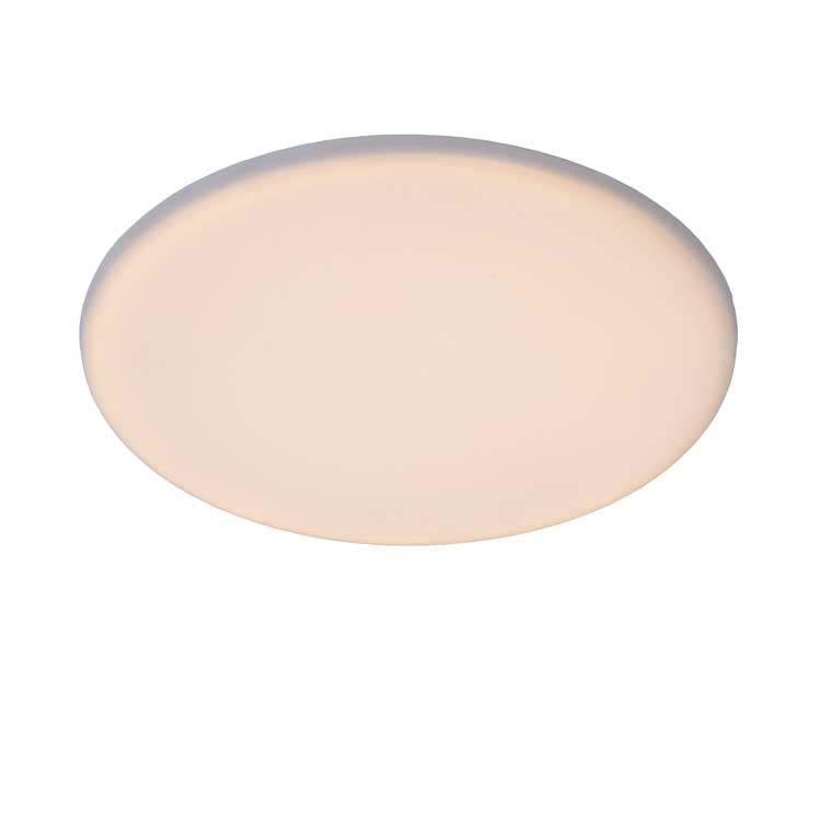 Lucide CERES-LED - Plafonnière Badkamer - Ø 21,5 cm - LED Dimb. - 1x30W 3000K - IP44 - Wit