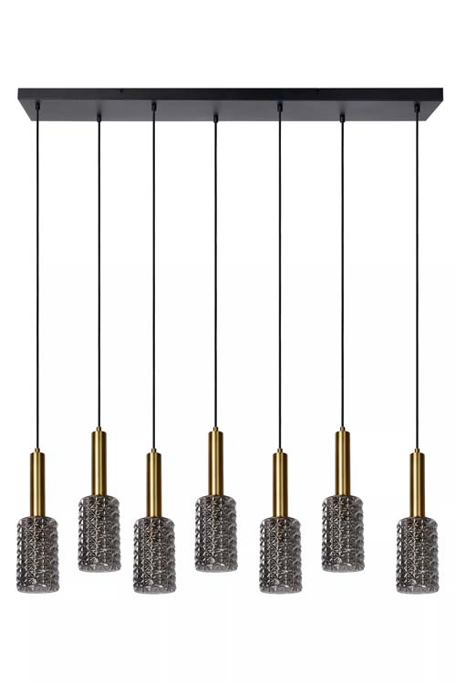 Lucide CORALIE - Hanglamp - 7xE27 - Mat Goud / Messing