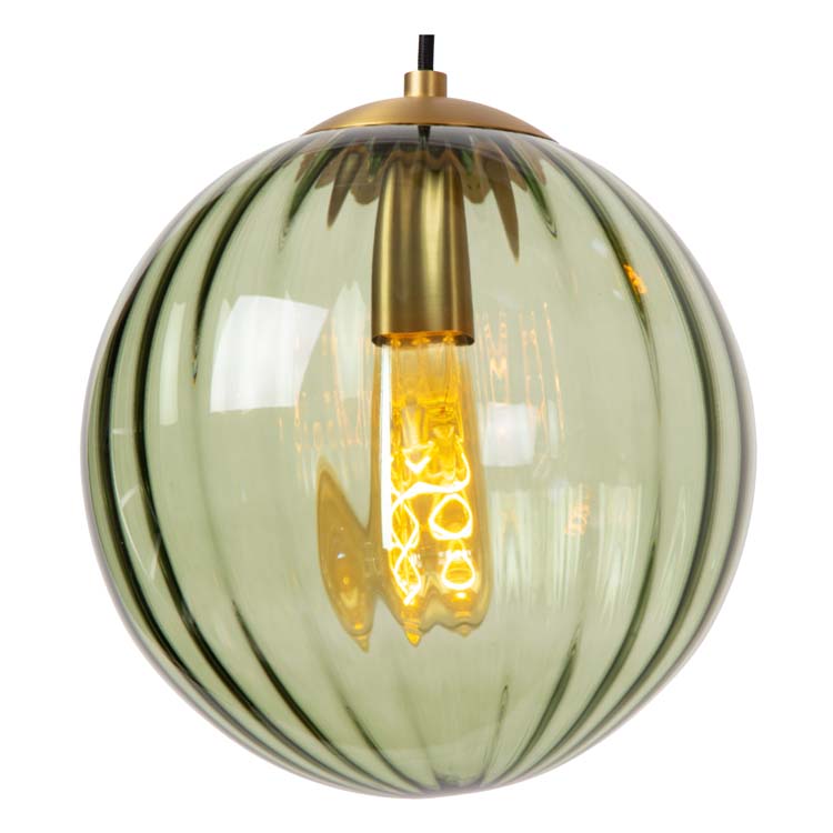 Lucide MONSARAZ - Hanglamp - Ø 35 cm - 3xE27 - Groen