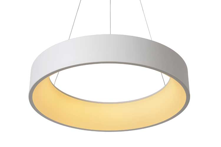 Lucide TALOWE LED - Hanglamp - Ø 60 cm - LED Dimb. - 1x39W 3000K - Wit