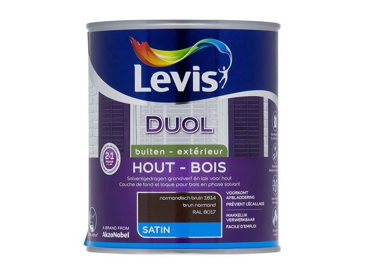 Levis Duol houtlak zijdeglans 0,75l normandisch bruin