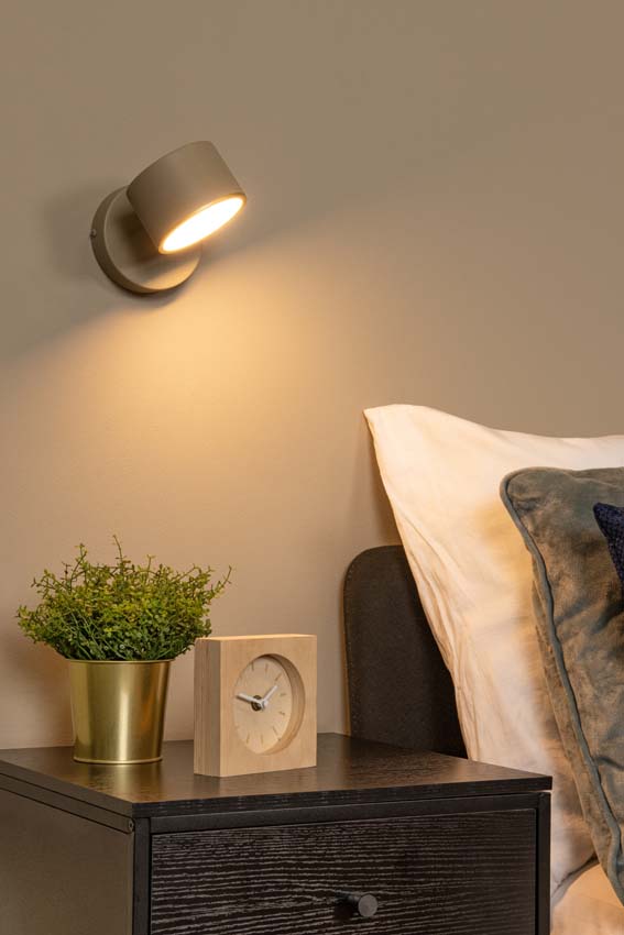 Lucide GIAN - Wandlamp - LED Dimb. - Taupe