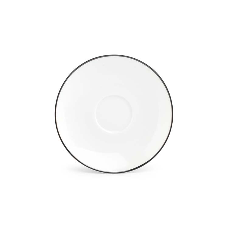 Ondertas voor koffietas Black Rim basic white 14,5 cm