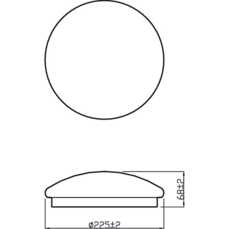 Plaffonier Design blanc ronde 6W/640LM