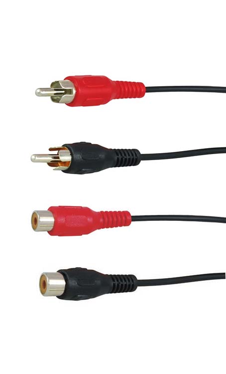 Cordon Audio 2RCA M>2RCA F 5m