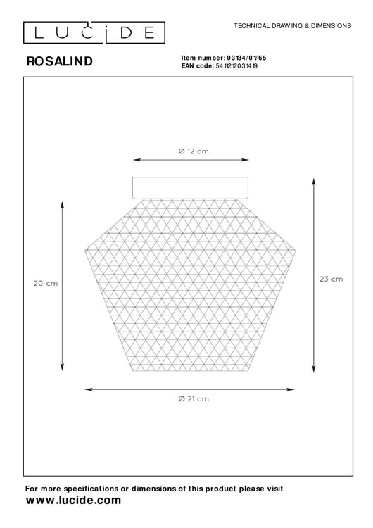 Plafonnier messing/smoke glas diam21cm excl lamp LED mogelijk