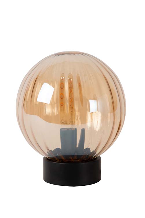 Lucide MONSARAZ - Lampe de table - Ø 25 cm - 1xE27 - Ambre