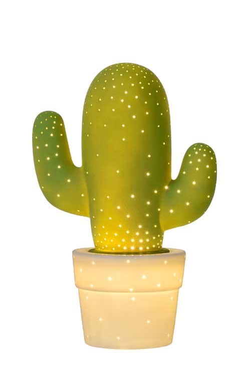 Lucide CACTUS - Tafellamp - Ø 20 cm - E14 - Groen