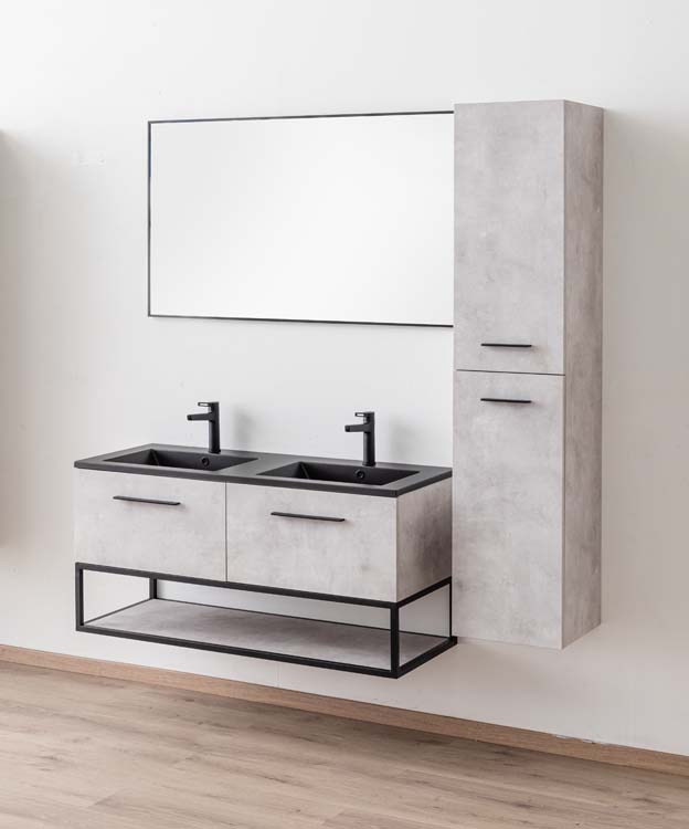 Meuble de salle de bain Tio gris basalte 1200 mm