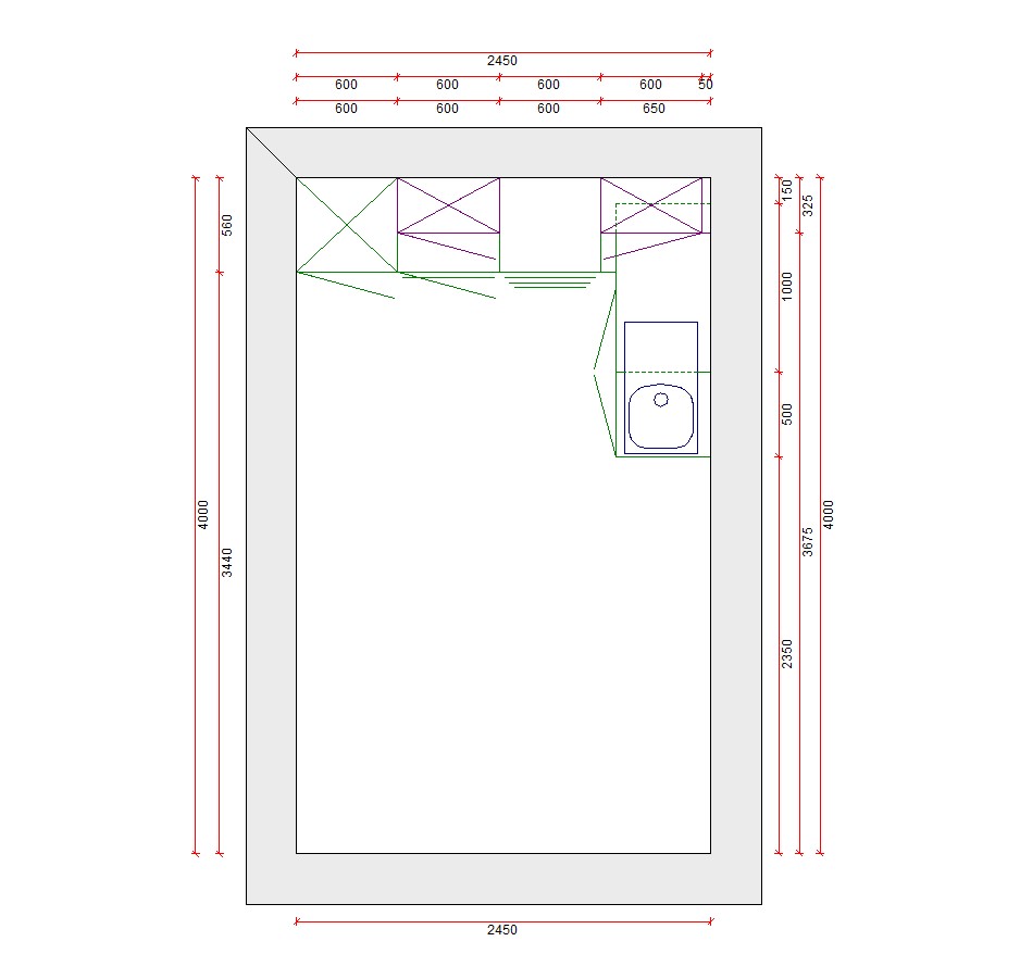 Cuisine bloc 11 premium - 246x165cm - sans appareils