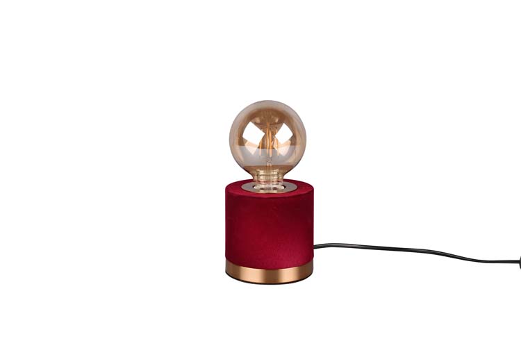 Lampe de table rouge/or excl lampe LED possible