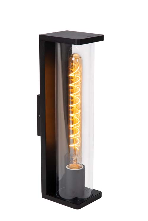 Lucide SLIGO - Wandlamp Buiten - E27 - IP65 - H39.2cm - Zwart