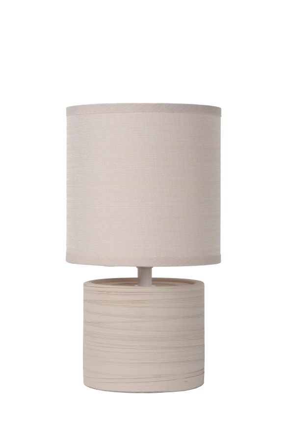 Lucide GREASBY - Lampe de table - Ø 14 cm - 1xE14 - Crème