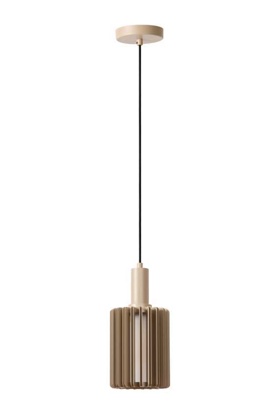 LAMBRES - Hanglamp - Ø 15 cm - 1xE27 - Taupe