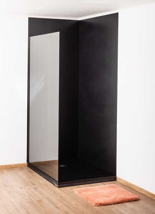 Douche-achterwand Minimalism 140x250cm zwart