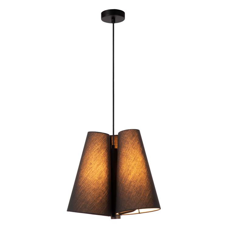 Lucide GREGORY - Hanglamp - Ø 34,3 cm - 3xE27 - Zwart