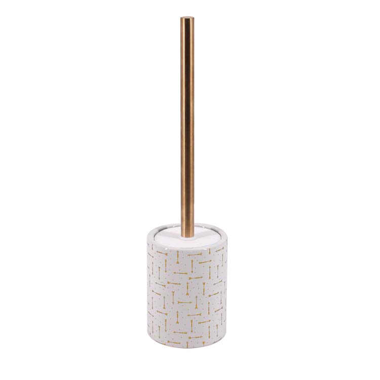 Porte-brosse de toilette Allibert Arrow blanc/or