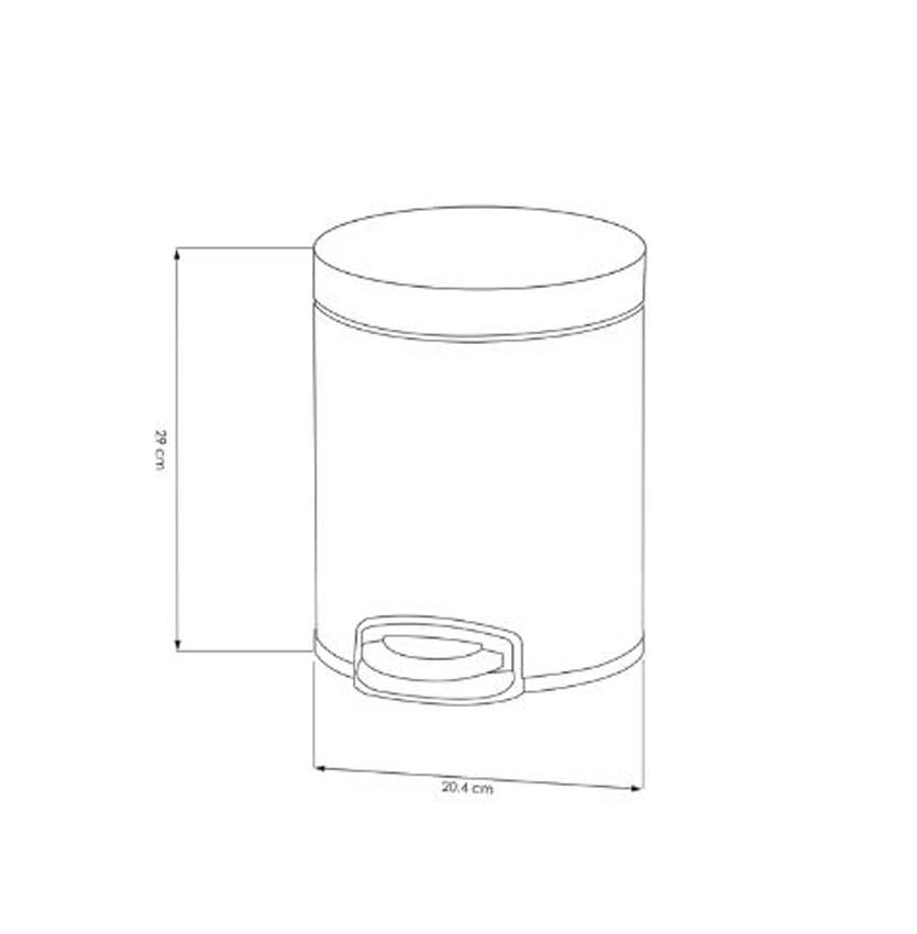 Poubelle Allibert 5L inox brossé