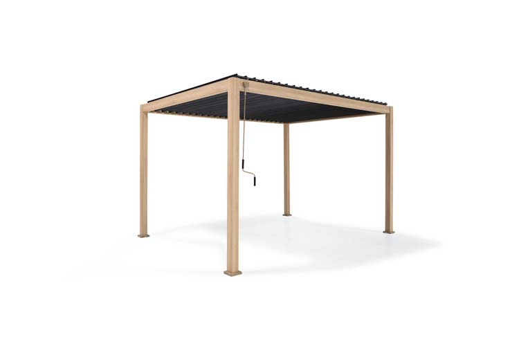 Pergola Solimar alu light maple 400 x 300 x 250 cm manuel